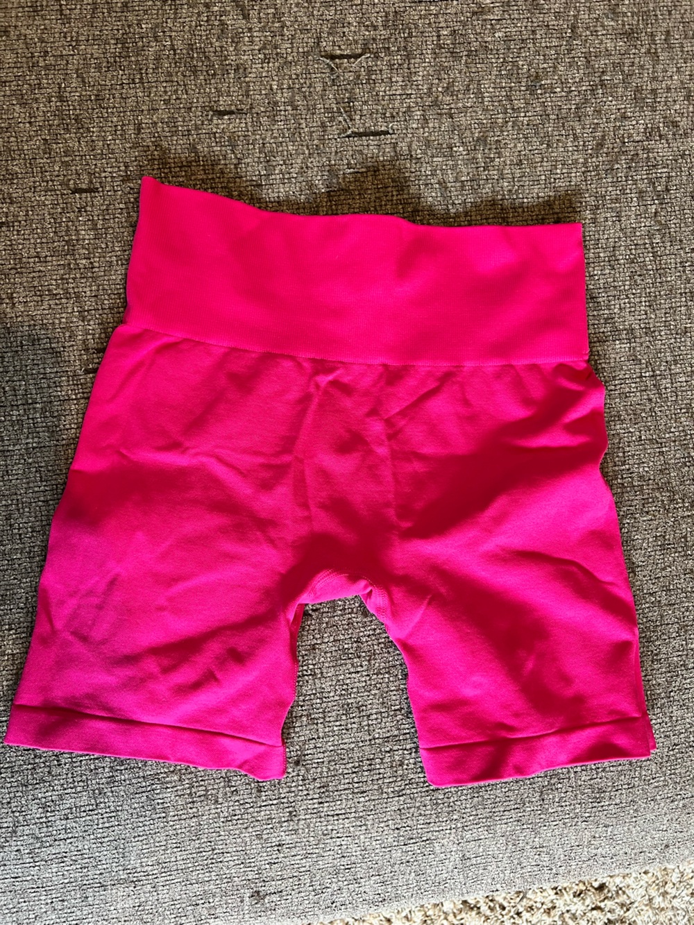 High-Rise Athletic Bike Shorts in Hot Pink
